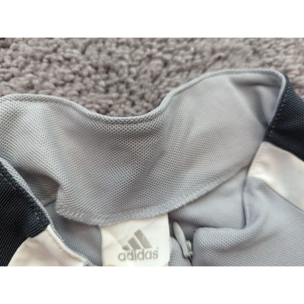 Adidas Cycling Jersey Mens Extra Large Gray Long Sleeve 1/2‎ Zip Biking